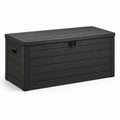 Contenitore da esterno in plastica effetto legno nero 120x55x60 cm