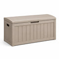 Baule da esterno in plastica grigio 117x45x57 cm