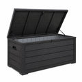 Baule da giardino in plastica antracite 120x50x60cm