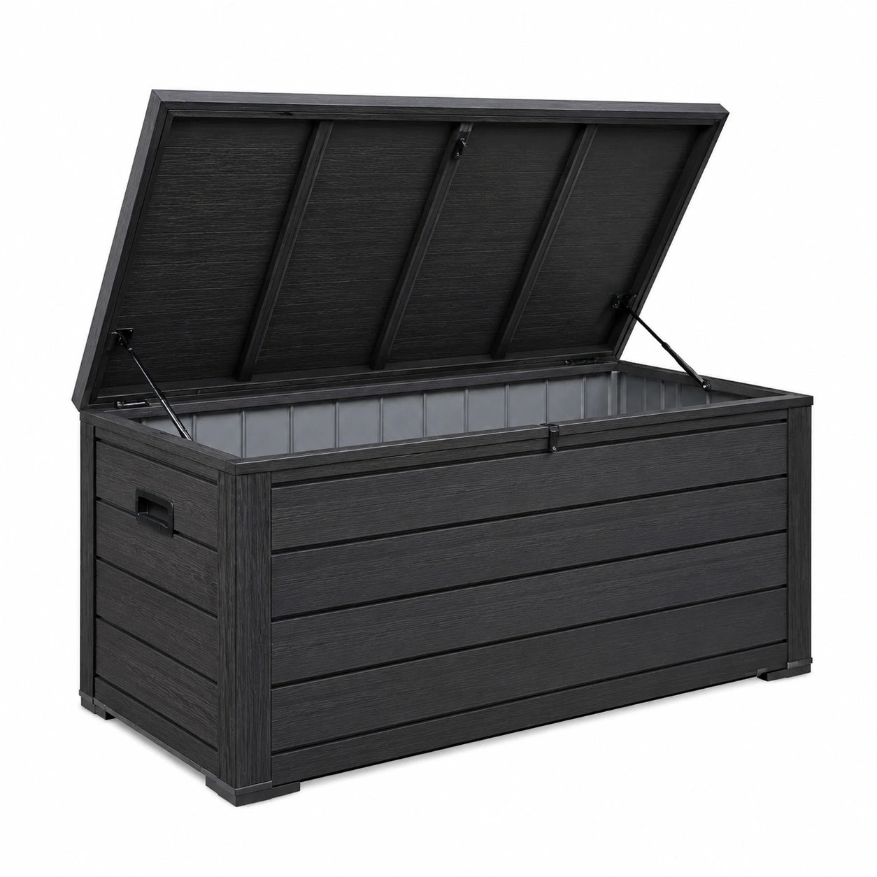 Baule da giardino in plastica antracite 120x50x60cm