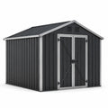 Capanno da Giardino in Metallo 2.5m x 3m x 2m Grigio Scuro